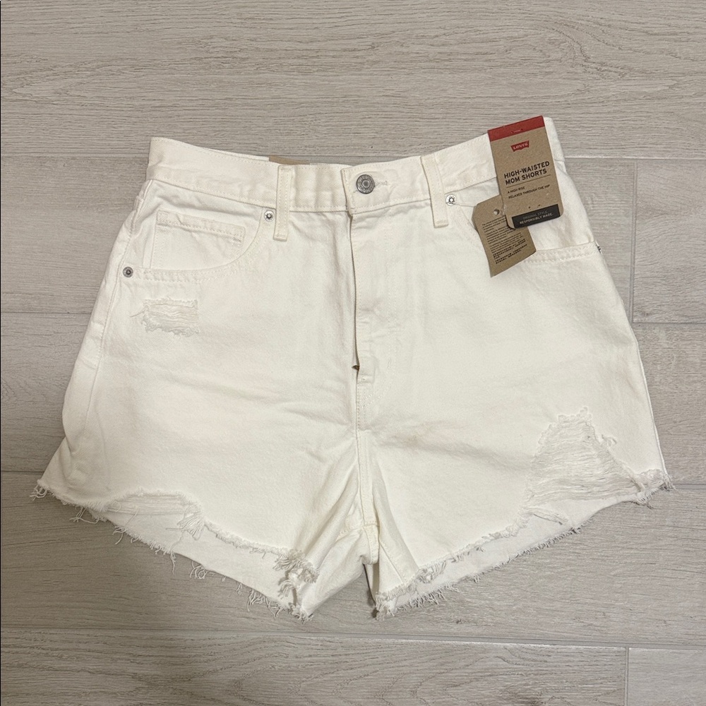 Levi's Women's Cream Jean Shorts